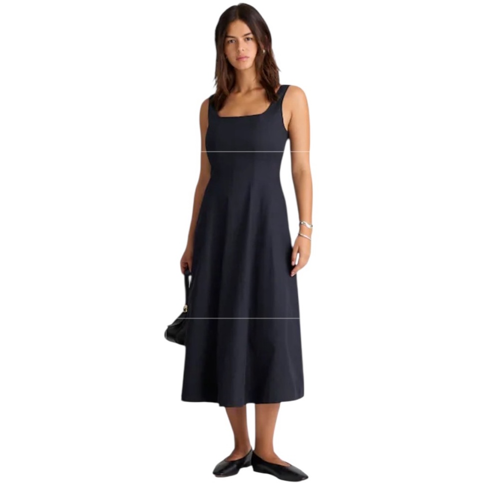 Madewell Black Sleeveless Midi Dress
